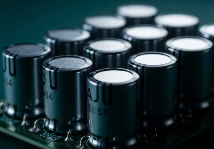 Capacitors on a power supply board