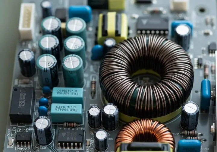 A power supply board with an inductor